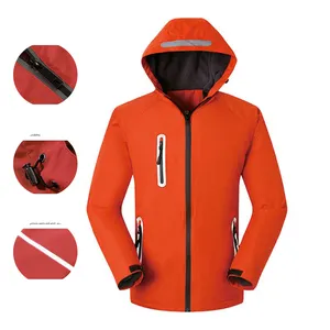 เสื้อแจ็กเก็ตสำหรับผู้ชาย,เสื้อแจ็กเก็ตแฟชั่นสีส้มเข้ารูปสำหรับใส่เล่นสกีในฤดูหนาว