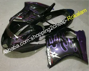适用于本田整流罩零件 Blackbird CBR1100XX CBR 1100 XX 1996-2007 紫色黑色 ABS 塑料整流罩