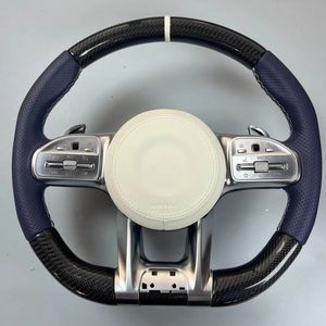 Volant en cuir en fibre de carbone personnalisé pour Benz <span class=keywords><strong>2022</strong></span> Nouveau CLS <span class=keywords><strong>GLE</strong></span> W213 W238 W205 W222 W463 W167 G63 Classe C C63 - Product Image 5