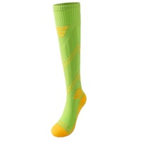Chaussettes de sport montantes tricotées avec logo personnalisé, antidérapantes, en tissu éponge rembourré, pour football, cyclisme, ski, compression, commande en gros