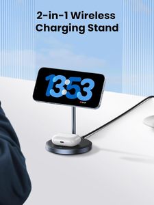 CD317 2 in 1 Magnetic <b>Wireless</b> <b>Charging</b> Station Portable 15W for 16 15 14 CD317/90668 <b>Wireless</b> Charger Ugre - Product Image 2