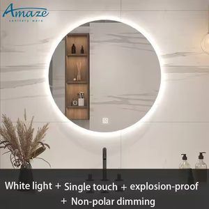 Gương trang điểm thông minh Bluetooth cảm ứng LED chống mờ hiện đại gắn tường phòng tắm Espejo Intelligent - Product Image 2