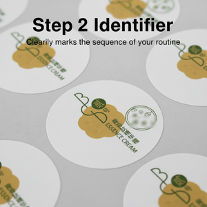 Skincare product <b>labels</b>, bottle <b>labels</b>, <b>gift</b> box seals, glossy white PE printing - Product Image 1