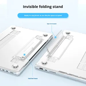 Ốp bảo vệ máy tính xách tay bằng nhựa trong suốt mờ có chân đế bán buôn dành cho <span class=keywords><strong>Macbook</strong></span> - Product Image 3