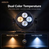Lampu PAR COB 4*50W 200W LED Stage Par Can DMX512 Aktif Suara Putih Hangat Dingin Untuk Pesta Bar Pernikahan