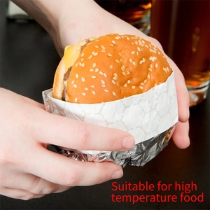 LOKYO - Papel Aislante para Hamburguesas, Papel para Envolver Hamburguesas de <span class=keywords><strong>Pollo</strong></span>, Papel de Aluminio Antigrasa, Papel para Envolver Comida Rápida - Product Image 4