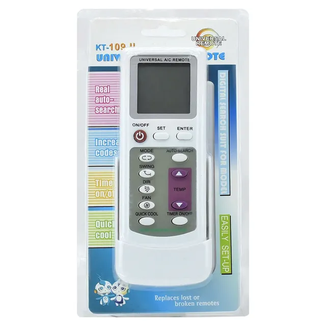 KT-109 II Universal AC Remote With Holder for Midea for GREE for Fujitsu for AUX for Hitachi for Sharp for HISENSE Ac Remote
