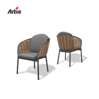Artie meubles de restaurant en rotin moderne de haute qualité chaise de jardin de patio résistant aux intempéries