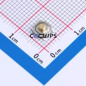 YTS1H0051FMG00 Tactile Switch SMD,5.2x5.2mm Switch Single Pole Single Throw Round Button 1.6N Vertical Mount - Product Image 1