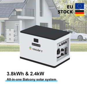 Sistema de Almacenamiento de Energía Doméstico Apilable Asgoft, Estación de Energía Portátil de 2.4KW 5kWh, Sistema de Almacenamiento de Energía Todo en Uno (Stock en la UE) - Product Image 1