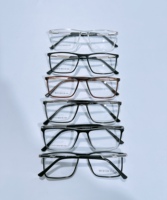Lunettes optiques rectangulaires en métal TR élevé Style hybride Remise d'usine à bas prix Traitement de gros Lentille personnalisable PC