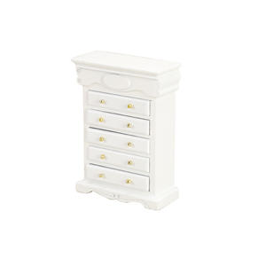 1:12 Style américain bricolage jouet maison de poupée Mini meubles en bois de bouleau multi-tiroirs armoire de rangement pour maison de poupée décorations cadeaux - Product Image 1