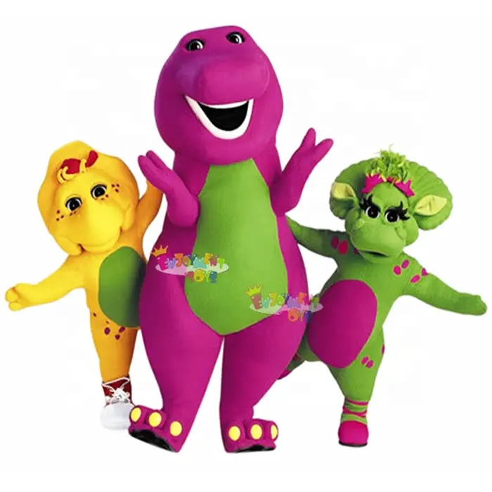 Fantasia de mascote ce barney para adultos, preço de fábrica, traje de mascote