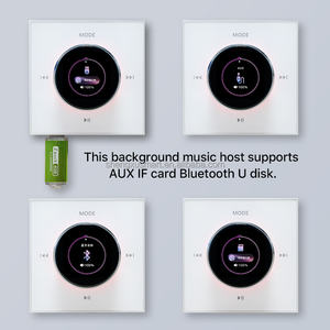 Amplificador de sonido de diente azul con pantalla táctil de 4 pulgadas Sistema de cine en casa montado en la pared para música de fondo y anuncios de host - Product Image 6