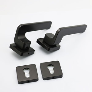 미국 유럽 스타일 블랙 사일런트 스플릿 타입 도어 잠금 현대 디자인 아연 합금 도어 핸들 - Product Image 3