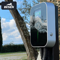 BESEN OCPP elektrikli araç şarjı CE onaylı 22kW RFID WALLBOX seviye 2 AC şarj istasyonu yönetim sistemi ile