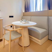 Ensemble de mobilier commercial pour restauration rapide, style américain/français, banquette de restaurant à compartiments, canapé en tissu pour restaurant à thème
