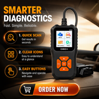 Escáner OBD2 para Coche Eléctrico, Lector de Códigos de Diagnóstico, Herramienta de Diagnóstico de Fallas del Motor en Inglés, Android, Plástico, Garantía de 12 Meses, Pantalla LCD