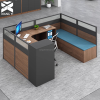 Escritorio de Oficina Moderno para 4 Personas con Cama Integrada, Personalización Completa para Proyectos de Oficina, Mesa de Oficina para Edificios de Oficinas