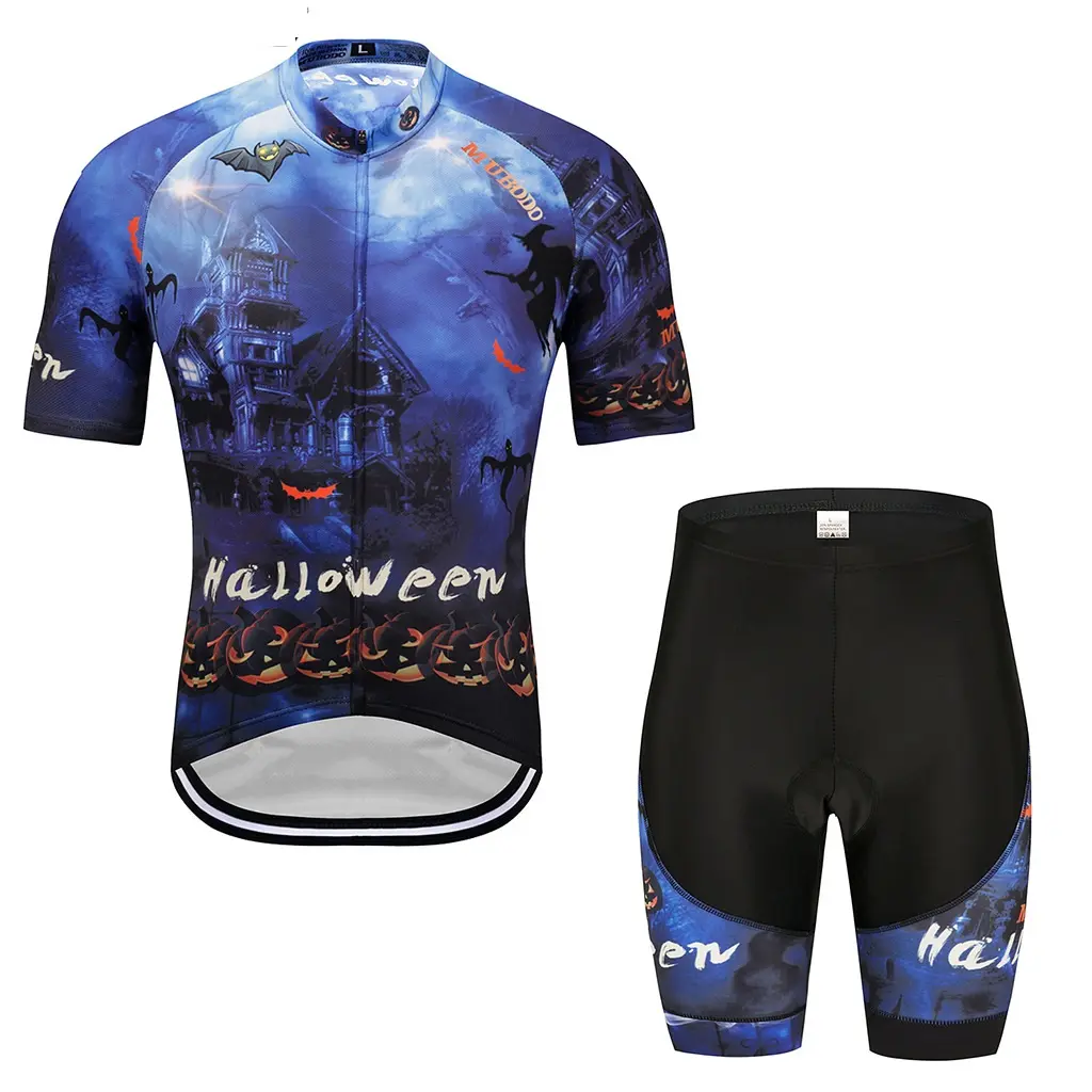 New Fashion Breathable Halloween Cycling Suit Bicycle Jersey With 3D Pad For Men And Women