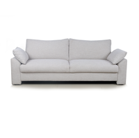 Canapé-lit convertible 3 places en tissu gris clair, pliable, pour salon, appartement, chambre d'amis, meubles de maison
