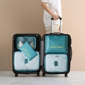 Set di 6 Borse Organizer <span class=keywords><strong>da</strong></span> <span class=keywords><strong>Viaggio</strong></span> per Vestiti, Cubi Multifunzione Unisex per Valigia e Armadio, <span class=keywords><strong>Kit</strong></span> <span class=keywords><strong>da</strong></span> <span class=keywords><strong>Viaggio</strong></span> - Product Image 4