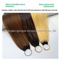 Extensions de cheveux en plumes de troisième génération, cheveux humains véritables, sans pointes abîmées, extensions de cheveux invisibles à fixation sans couture, couleurs variées