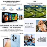 Téléphone portable Blackview WAVE 9C 4G, 4 Go + 64 Go, écran 6,56 pouces, Android 15, débloqué, Smartphone avec OTG Octa Core