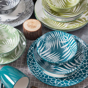 Nouvelle série de vaisselle à motifs d'animaux zèbre léopard tigre Ensemble de vaisselle de salle à manger à domicile Ensemble de vaisselle en céramique Assiettes Bols Tasses - Product Image 4