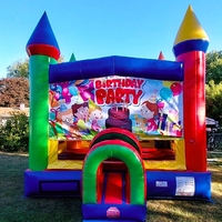 Castillo Inflable Comercial de PVC de 13x13 pies, Colorido, para Interiores, con Soplador