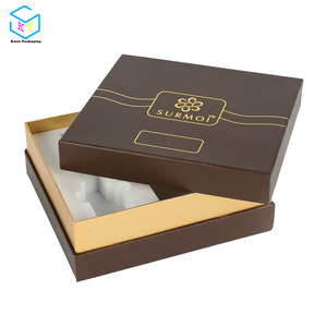 ที่กำหนดเองสีน้ำตาลสองชิ้นเทคโนโลยีขั้นสูงกล่อง <span class=keywords><strong>Parer</strong></span> เครื่องสำอางที่มีโฟม EVA - Product Image 1