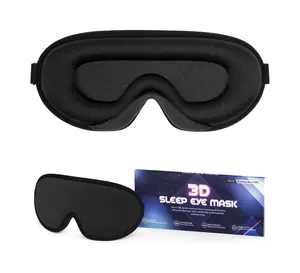 Sleep Eye Mask Eye Patches Side Sleeper 3D Memory Foam Ice Silk OEM Releasing Light Eye Cover For Sleeping