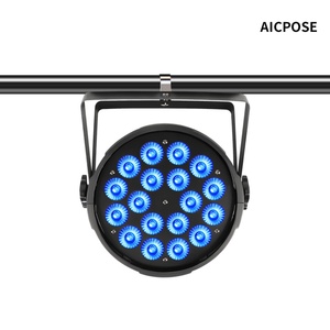 AICPOSE - Paquete de 18 Luces LED Planas de 15W, DMX512 RGBW 4 en 1, Iluminación para Escenarios Interiores, Suministros al por Mayor - Product Image 1
