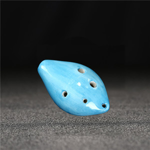 Flûte Ocarina en céramique colorée à 6 trous en forme de feuille, instrument de musique folklorique, cadeau souvenir pour étudiants, vente en gros - Product Image 2