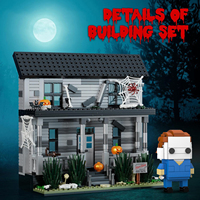 Kits de construction de figurines et de maisons d'horreur pour Halloween, très demandés, jouet de construction décoratif de collection, 586 pièces