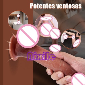 Dildo réaliste, jouet sexuel, 3 fonctions télescopiques, chauffant, 9 modes de vibration, stimulateur anal et du point G, pour couples, vibromasseur à poussée - Product Image 5