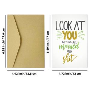 Carte de vœux amusante et coquine pour mariage ou fiançailles - <span class=keywords><strong>Humour</strong></span> pour adultes, carte de félicitations de mariage coquine - Product Image 2