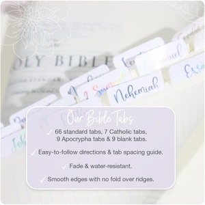 Letras Holográficas, Diario Bíblico, Herramienta de Estudio, <span class=keywords><strong>Apócrifos</strong></span> Cristianos Católicos, Etiquetas de Índice, Laminado Brillante con Cambio de Color Arcoíris - Product Image 2