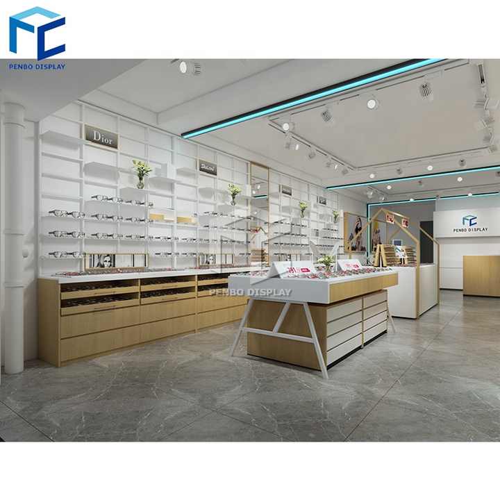 Fashion Optical Store Fixtures Decoration Custom Wooden Sunglasses ...