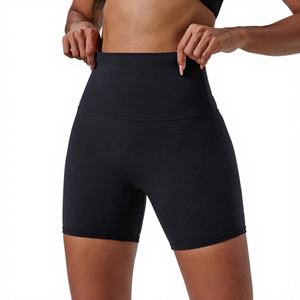 Shorts de Yoga para Mujer, Cintura Alta Elástica, Sin Costuras, Spandex, Poliéster, Elásticos, Transpirables, para Correr, Gimnasio, Ciclismo - Product Image 1