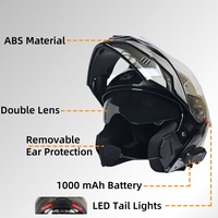 Casques de moto personnalisés unisexes de haute qualité avec lumière LED, casque modulaire Bluetooth, fabricant de casques de moto