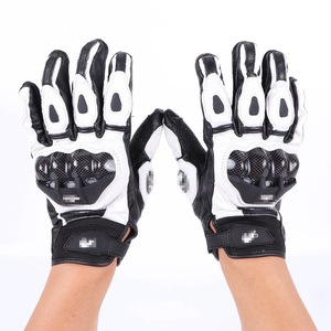 Full Finger Motorcycle Riding Gloves White Black Unisex Adult <b>Cycling</b> Gear - Product Image 3