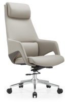 Chaise de bureau haut de gamme en cuir moderne à dossier haut, design ergonomique confortable, vente en gros pour hôpitaux