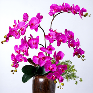 Orchidée Phalaenopsis Artificielle Haut de Gamme 100 cm en Soie avec Texture Réaliste Hydratée, Décoration Murale 3D Moderne Faite à la Main avec <span class=keywords><strong>Tige</strong></span> - Product Image 6