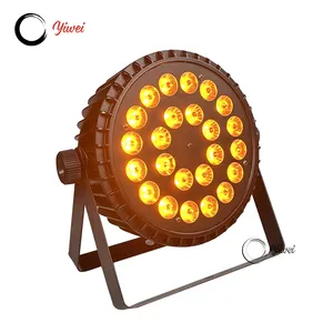 24x18W RGBWA + UV 6in1 LED Slim Par Light Aluminio Chasse