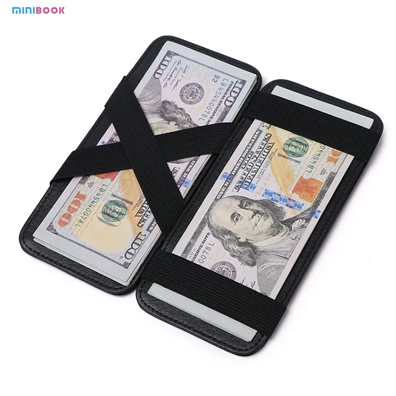 Minibook Luxury Crocodile PU Leather Magic Wallet Money Clip Card Slots Golf Wallet For Men Women With Card Holder