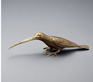 Figura de Colibrí de Latón Macizo, Adorno de Escritorio en Miniatura, Tallado a Mano en Latón - Product Image 3