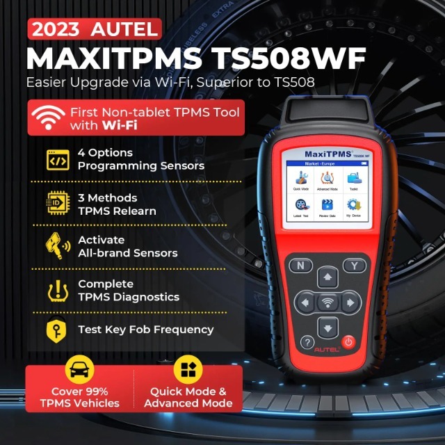Autel MaxiTPMS TS508WF TPMS Relearn Tool TPMS Sensors Activate/Reset/ Programming