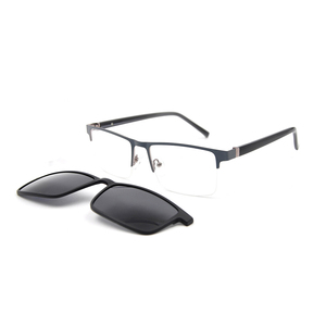 Lunettes de soleil à clipser en métal magnétique à montures optiques incassables en acier inoxydable de vente chaude pour la lecture pour une utilisation quotidienne - Product Image 1