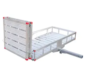 Universal Lightweight Hitch Mount Cargo Carrier with Loading Ramp for 500lbs Loading Capacity